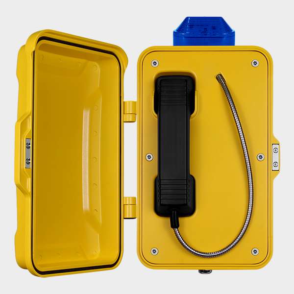 Teléfono Intemperie Línea Directa con Tapa y Baliza 1