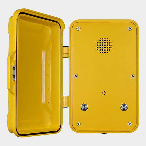 Teléfono Intemperie Manos Libres con Tapa y 2 Botones 1