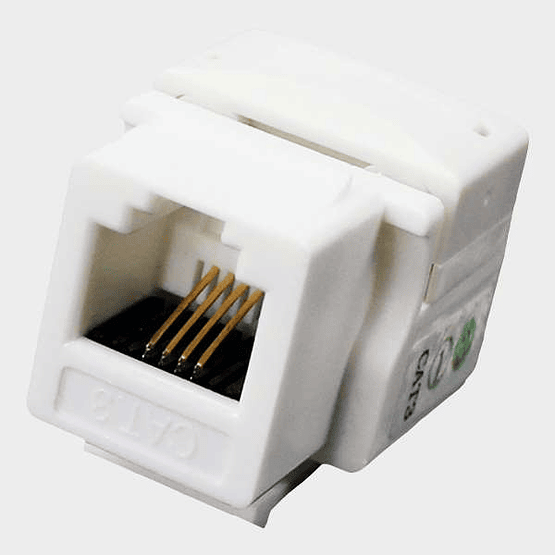 Módulo RJ11 CAT3 UTP Keystone Tipo 110 Blanco 