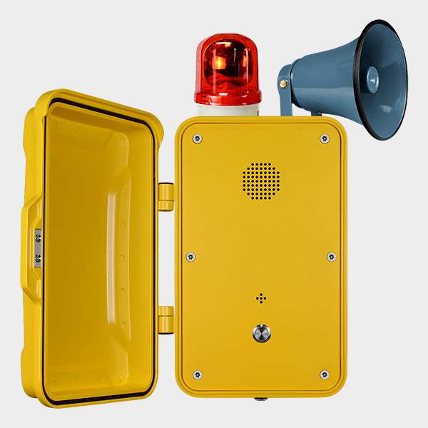 Teléfono Intemperie Manos Libres con Tapa, Baliza, Bocina y 1 Botón 1