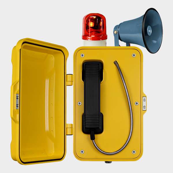 Teléfono Intemperie Línea Directa con Tapa, Baliza y Bocina 1