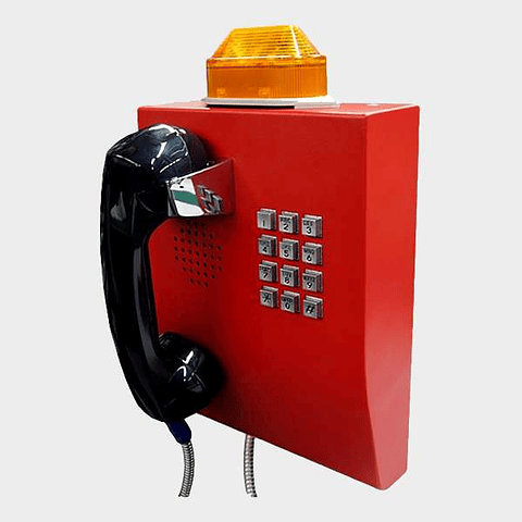 Teléfono Antivandálico con Teclado y Baliza JR206-FK-L