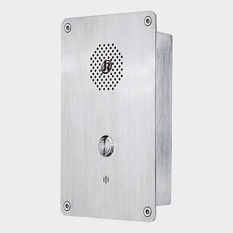 Teléfono de Emergencia Embutido en Pared Manos Libres con 1 Botón JR301-SC-IW