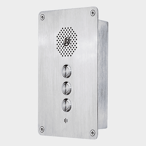 Teléfono de Emergencia Embutido en Pared Manos Libres con 3 Botones JR301-3B-IW