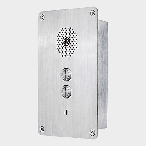 Teléfono de Emergencia Embutido en Pared Manos Libres con 2 Botones JR301-2B-IW