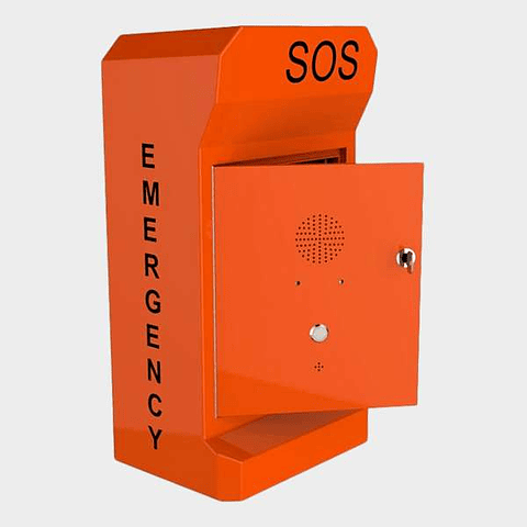 Teléfono de Emergencia Manos Libres con Tapa y 1 Botón JR330-SC