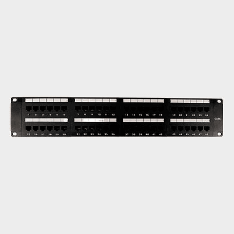 Patch Panel 48 Puertos CAT 6 UTP