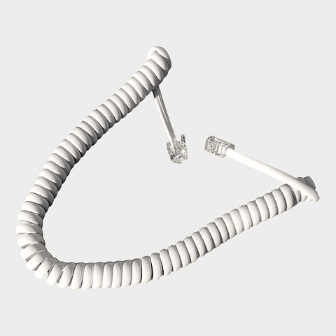 Cable Retráctil Telefónico color Blanco