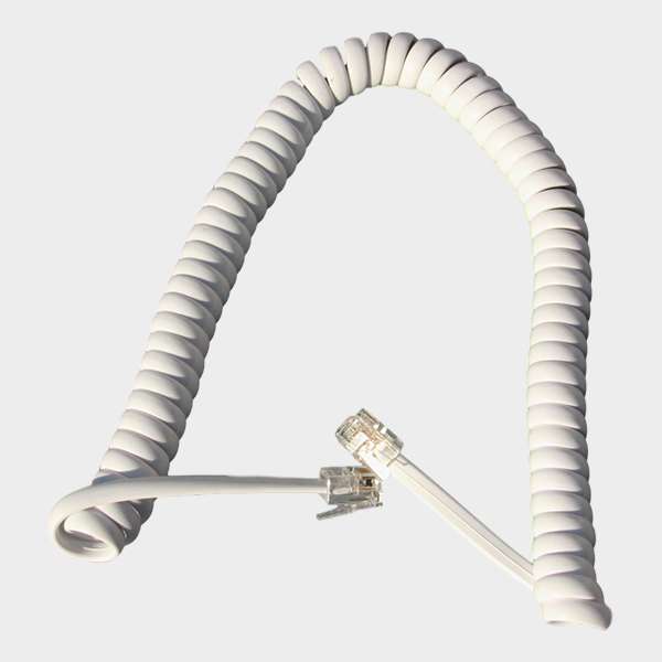 Cable Retráctil Telefónico color Blanco 2