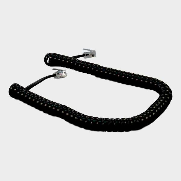 Cable Retráctil Telefónico color Negro 2