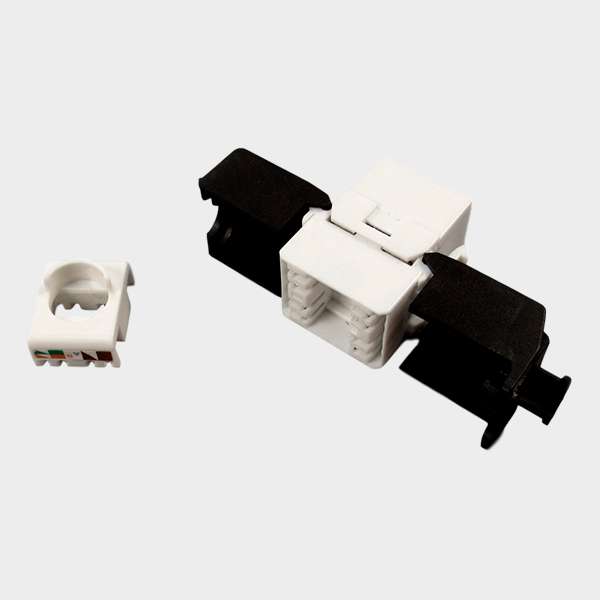 Modulo RJ45 CAT 6A UTP Keystone Sin Herramienta Blanco 3