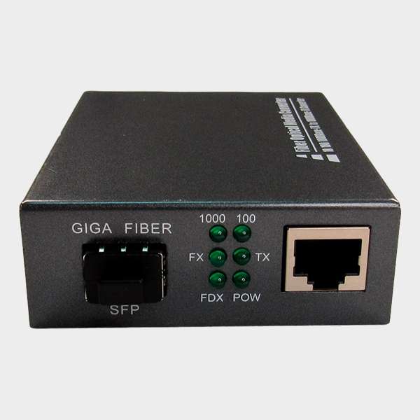 Conversor de Medios 10/100/1000 1 Puerto SFP a RJ45 2