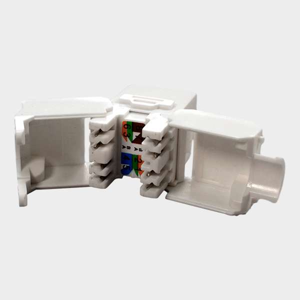 Modulo RJ45 CAT 6 UTP Keystone Sin Herramienta Blanco 1