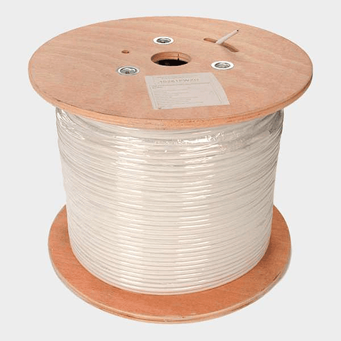 Cable FTP Cat 6 305m 4 Pares LSZH 24AWG Blanco Exterior Blindaje
