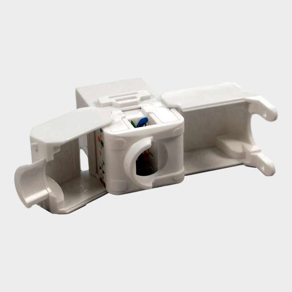 Modulo RJ45 CAT 6 UTP Keystone Sin Herramienta Blanco 4