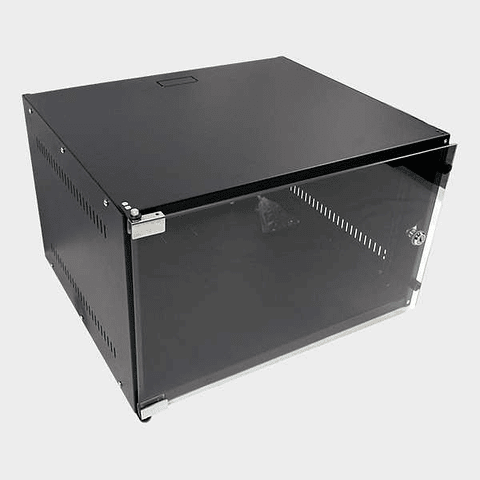 Gabinete Mural 6U 19" Sin Tapa Trasera Armable