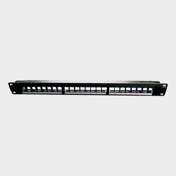 Patch Panel 24 Puertos Modular UTP Keystone Negro 1