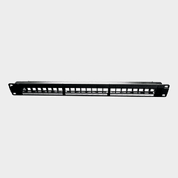 Patch Panel 24 Puertos Modular UTP Keystone Negro