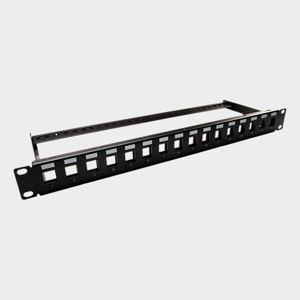 Patch Panel 16 Puertos Modular UTP Keystone Negro 1