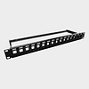 Patch Panel 16 Puertos Modular UTP Keystone Negro