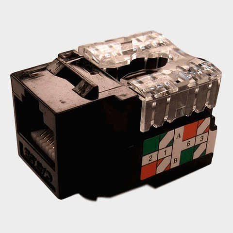 Módulo RJ-45 CAT5E UTP Keystone Negro