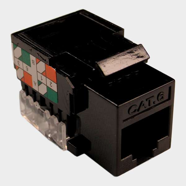 Modulo RJ-45 CAT 6 UTP Keystone Negro 1