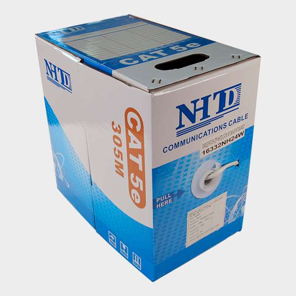 Cable UTP Cat 5E NHTD 305m 4 Pares Multifilar 24AWG Blanco 1