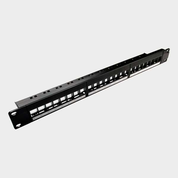 Patch Panel 24 Puertos Modular UTP Keystone Negro 2