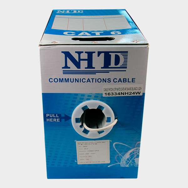 Cable Patch UTP Cat 6 NHTD 305m 4 Pares 24AWG LSZH Multifilar Blanco 2