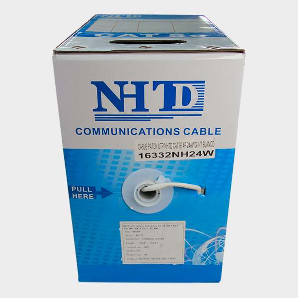 Cable UTP Cat 5E NHTD 305m 4 Pares Multifilar 24AWG Blanco 2