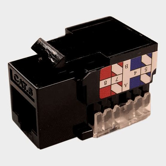 Modulo RJ-45 CAT 6 UTP Keystone Negro