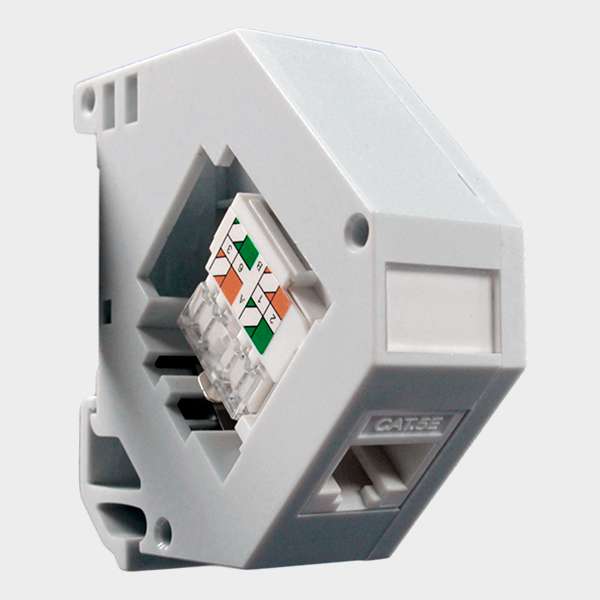 Adaptador para Riel DIN Keystone 1P Plástico 4