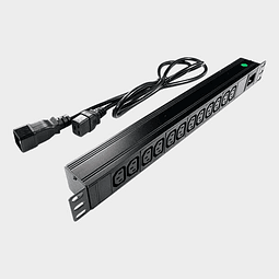 PDU Horizontal 19" 12 Conectores C13 Entrada C20