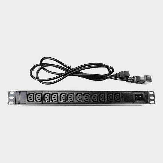 PDU Horizontal 19" 12 Conectores C13 Entrada C20