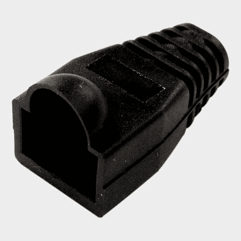 Capuchón RJ45 Negro Diámetro 6mm 100 Unidades