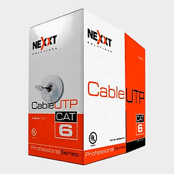 Cable UTP Cat 6 NEXXT 305m 4 Pares Rojo
