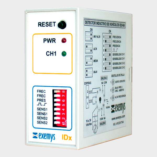 Detector Inductivo de Vehículos IDX 1 Entrada 2