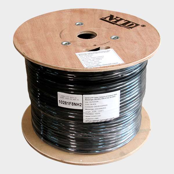 Cable UTP Cat 6 NHTD 305m 4 Pares 24AWG Exterior con Mensajero 1