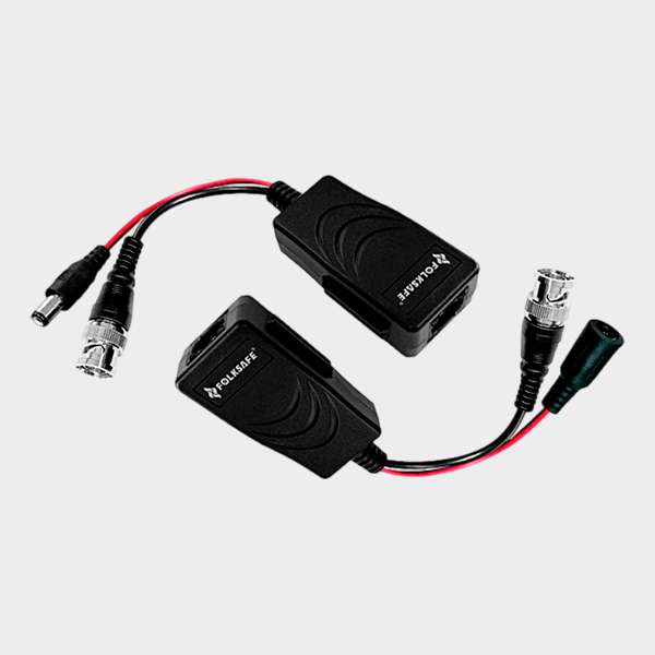 Balun alimentación Folksafe 1 Par HD terminal cable BNC 1