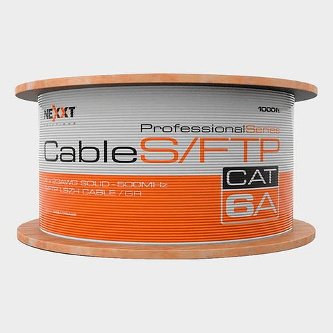 Cable SFTP Cat 6A NEXXT 305m 4 Pares LSZH Blindado Gris