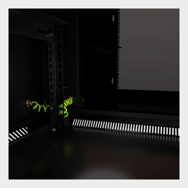 Gabinete Mural Fijo NEXXT 18U 60x60cm 2 Ventiladores  4