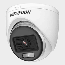 Camara Domo Hikvision 2MP HD 1080p Lente 2.8mm Colorvu Luz Blanca 20m