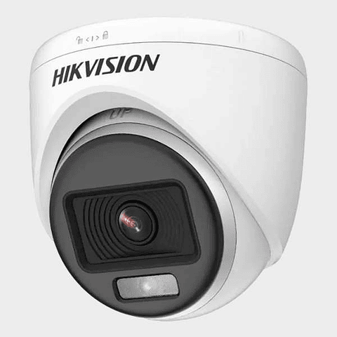 Camara Domo Hikvision 2MP HD 1820p Lente 2.8mm Colorvu Luz Blanca 20m