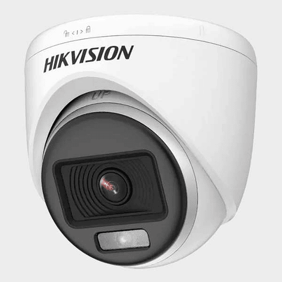 Camara Domo Hikvision 2MP HD 1080p Lente 2.8mm Colorvu Luz Blanca 20m