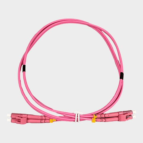 Jumper LC/LC Multimodo OM4 Duplex Rosado 1m