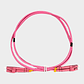 Jumper LC/LC Multimodo OM4 Duplex Rosado 1m - Miniatura 1