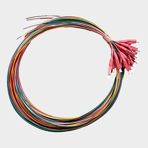 Kit 12 Pigtail LC Multimodo OM4 1.5m colores