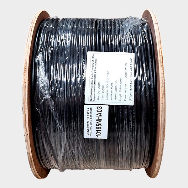 Cable UTP Cat 6A NHTD 305m 4 Pares 23AWG Exterior Negro 2