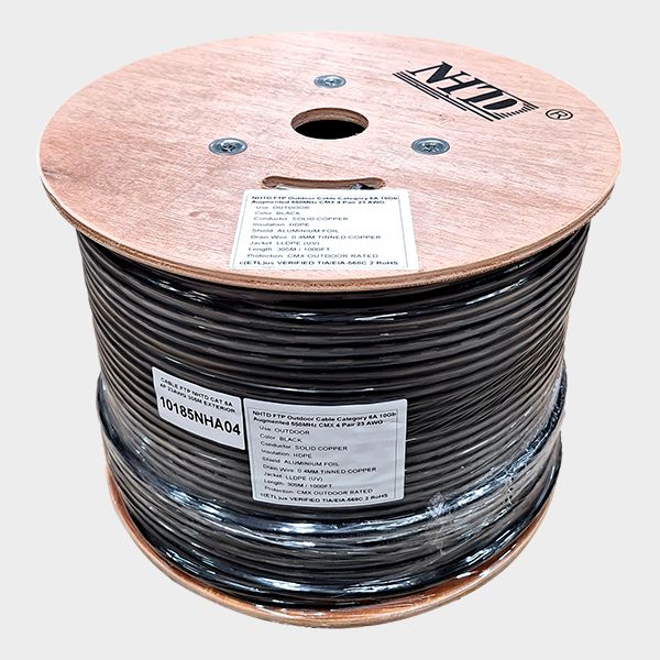 Cable FTP Cat 6A NHTD 305m 4 Pares 23AWG Exterior Blindado Negro 1