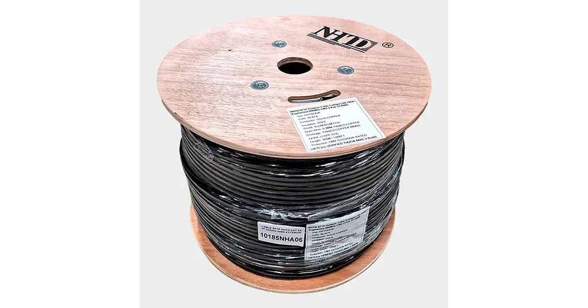 Cable SFTP Cat 6A NHTD 305m 4 Pares 23AWG Exterior Blindado